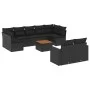 Garden sofa set 10 pieces with black synthetic rattan cushions by , Modular outdoor sofas - Ref: Foro24-3224270, Price: 619,8...