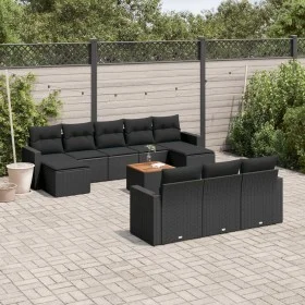 Garden sofa set 11 pieces and black synthetic rattan cushions by , Modular outdoor sofas - Ref: Foro24-3224340, Price: 649,92...