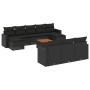 Garden sofa set 11 pieces and black synthetic rattan cushions by , Modular outdoor sofas - Ref: Foro24-3224340, Price: 647,86...