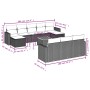 Garden sofa set 11 pieces and black synthetic rattan cushions by , Modular outdoor sofas - Ref: Foro24-3224340, Price: 647,86...