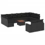 Set de sofás de jardín y cojines 13 pzas ratán sintético negro by , Modular outdoor sofas - Ref: Foro24-3224354, Price: 836,5...