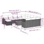 Garden sofa and cushion set 13 pieces black synthetic rattan by , Modular outdoor sofas - Ref: Foro24-3224425, Price: 778,55 ...
