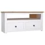 Weißer TV-Eckschrank aus Kiefernholz im Panama-Stil, 93 x 49 x 49 cm von vidaXL, TV-Möbel - Ref: Foro24-282687, Preis: 141,01...