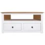 Weißer TV-Eckschrank aus Kiefernholz im Panama-Stil, 93 x 49 x 49 cm von vidaXL, TV-Möbel - Ref: Foro24-282687, Preis: 141,01...
