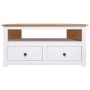 Weißer TV-Eckschrank aus Kiefernholz im Panama-Stil, 93 x 49 x 49 cm von vidaXL, TV-Möbel - Ref: Foro24-282687, Preis: 143,89...