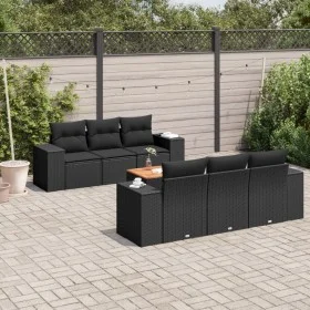 7-piece garden dining set and black synthetic rattan cushions by , Garden sets - Ref: Foro24-3257665, Price: 517,17 €, Discou...
