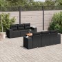 7-teiliges Garten-Essset und schwarze Kissen aus synthetischem Rattan von , Gartensets - Ref: Foro24-3257665, Preis: 509,29 €...
