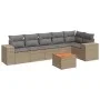 7-teiliges Gartensofa-Set und beigefarbene synthetische Rattankissen von , Gartensets - Ref: Foro24-3257788, Preis: 477,79 €,...