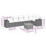 7-teiliges Gartensofa-Set und beigefarbene synthetische Rattankissen von , Gartensets - Ref: Foro24-3257788, Preis: 461,16 €,...