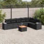 8-piece garden sofa set and black synthetic rattan cushions by , Garden sets - Ref: Foro24-3257805, Price: 516,46 €, Discount: %