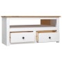 Weißer TV-Eckschrank aus Kiefernholz im Panama-Stil, 93 x 49 x 49 cm von vidaXL, TV-Möbel - Ref: Foro24-282687, Preis: 143,89...