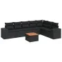 8-piece garden sofa set and black synthetic rattan cushions by , Garden sets - Ref: Foro24-3257805, Price: 507,52 €, Discount: %