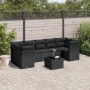 Set aus 8-teiligen Gartensofas und Kissen Kunstrattan schwarz von , Gartensets - Ref: Foro24-3249124, Preis: 519,71 €, Rabatt: %