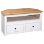 Weißer TV-Eckschrank aus Kiefernholz im Panama-Stil, 93 x 49 x 49 cm von vidaXL, TV-Möbel - Ref: Foro24-282687, Preis: 143,89...