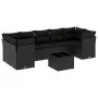 Set de sofás de jardín 8 piezas y cojines ratán sintético negro de , Conjuntos de jardín - Ref: Foro24-3249124, Precio: 510,5...