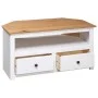 Weißer TV-Eckschrank aus Kiefernholz im Panama-Stil, 93 x 49 x 49 cm von vidaXL, TV-Möbel - Ref: Foro24-282687, Preis: 141,01...