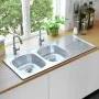 Double sink with stainless steel strainer and siphon by vidaXL, Sinks - Ref: Foro24-145075, Price: 181,05 €, Discount: %
