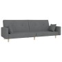 Two-seater sofa bed with two light gray fabric pillows. by , Sofas - Ref: Foro24-375741, Price: 280,83 €, Discount: %