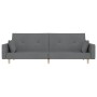 Two-seater sofa bed with two light gray fabric pillows. by , Sofas - Ref: Foro24-375741, Price: 280,83 €, Discount: %