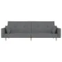 Two-seater sofa bed with two light gray fabric pillows. by , Sofas - Ref: Foro24-375741, Price: 275,96 €, Discount: %