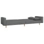 Two-seater sofa bed with two light gray fabric pillows. by , Sofas - Ref: Foro24-375741, Price: 280,83 €, Discount: %