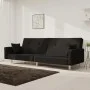 Two-seater sofa bed with two black fabric pillows. by , Sofas - Ref: Foro24-375743, Price: 285,75 €, Discount: %