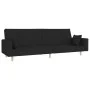 Two-seater sofa bed with two black fabric pillows. by , Sofas - Ref: Foro24-375743, Price: 285,75 €, Discount: %
