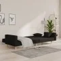 Two-seater sofa bed with two black fabric pillows. by , Sofas - Ref: Foro24-375743, Price: 285,75 €, Discount: %