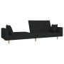 Sofá cama de 2 plazas con dos almohadas tela negro de , Sofás - Ref: Foro24-375743, Precio: 290,82 €, Descuento: %