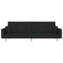 Sofá cama de 2 plazas con dos almohadas tela negro de , Sofás - Ref: Foro24-375743, Precio: 290,82 €, Descuento: %