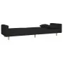 Two-seater sofa bed with two black fabric pillows. by , Sofas - Ref: Foro24-375743, Price: 285,75 €, Discount: %