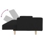 Sofá cama de 2 plazas con dos almohadas tela negro de , Sofás - Ref: Foro24-375743, Precio: 290,82 €, Descuento: %