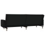 Sofá cama de 2 plazas con dos almohadas tela negro de , Sofás - Ref: Foro24-375743, Precio: 290,82 €, Descuento: %