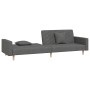 2-Sitzer-Schlafsofa mit zwei dunkelgrauen Stoffkissen von , Sofas - Ref: Foro24-375900, Preis: 282,32 €, Rabatt: %