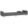 Two-seater sofa bed with two dark gray fabric pillows. by , Sofas - Ref: Foro24-375900, Price: 276,44 €, Discount: %