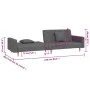 2-Sitzer-Schlafsofa mit zwei dunkelgrauen Stoffkissen von , Sofas - Ref: Foro24-375900, Preis: 276,44 €, Rabatt: %