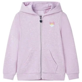 Child's lilac hooded sweatshirt with zipper, size 128 by , Kids T-shirts - Ref: Foro24-10987, Price: 20,16 €, Discount: %