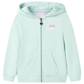 Light mint green children's hoodie with zipper, size 140. by , Kids T-shirts - Ref: Foro24-10993, Price: 17,76 €, Discount: %