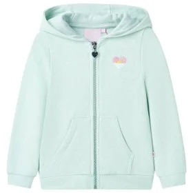 Light mint green children's hoodie with zipper, size 140. by , Kids T-shirts - Ref: Foro24-10993, Price: 17,45 €, Discount: %