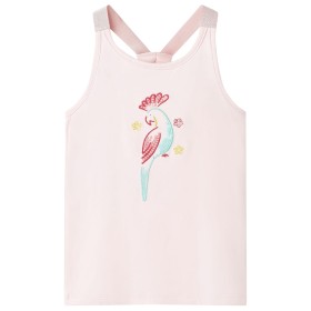 Camiseta de tirantes infantil rosa suave 128