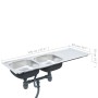 Doppelbeckenspüle mit Sieb und Siphon aus Edelstahl von vidaXL, Sinkt - Ref: Foro24-145075, Preis: 186,45 €, Rabatt: %