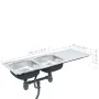 Double sink with stainless steel strainer and siphon by vidaXL, Sinks - Ref: Foro24-145075, Price: 181,05 €, Discount: %