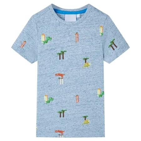 Camiseta infantil azul mélange 104 de , Camisetas para niños - Ref: Foro24-12225, Precio: 8,92 €, Descuento: %