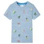 Camiseta infantil azul mélange 104 de , Camisetas para niños - Ref: Foro24-12225, Precio: 8,92 €, Descuento: %