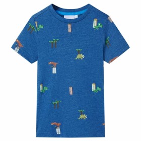 Dunkelblaues Kinder-T-Shirt melange 140 von , Kinder-T-Shirts - Ref: Foro24-12233, Preis: 9,00 €, Rabatt: %
