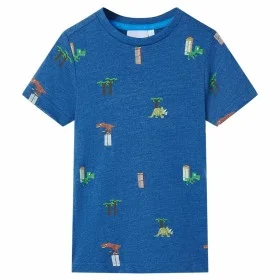 Dunkelblaues Kinder-T-Shirt melange 140 von , Kinder-T-Shirts - Ref: Foro24-12233, Preis: 8,92 €, Rabatt: %
