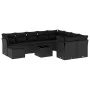 Set de sofás de jardín 11 pzas y cojines ratán sintético negro de , Conjuntos de jardín - Ref: Foro24-3218595, Precio: 661,00...