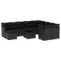 Set de sofás de jardín 11 pzas y cojines ratán sintético negro de , Conjuntos de jardín - Ref: Foro24-3218595, Precio: 649,79...