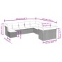 Set mit 11 Stück Gartensofas und Kissen synthetisches Rattan schwarz von , Gartensets - Ref: Foro24-3218605, Preis: 673,85 €,...