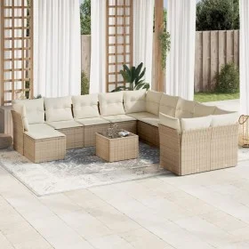 Set de sofás de jardín 12 pzas y cojines ratán sintético marrón by , Garden sets - Ref: Foro24-3218618, Price: 752,77 €, Disc...